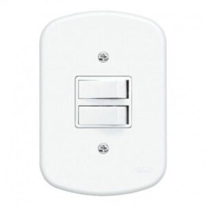 Interruptor blanc 2 int com placa Fame