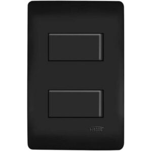 Interruptor Habitat black 2sec distantes 16A com placa