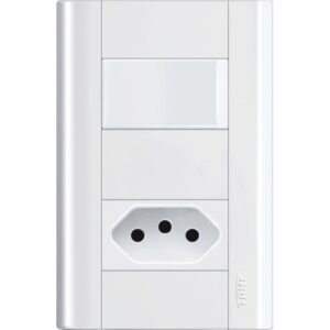 Interruptor modulare 1sec + tomada 20A com placa 4x2 Fame