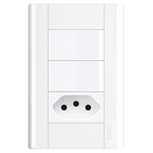 Interruptor modulare 2sec + tomada 20A com placa 4x2 Fame