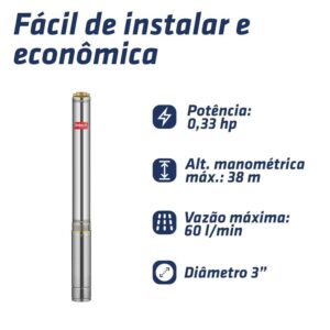 Bomba  intech submersível 127v BSCC3