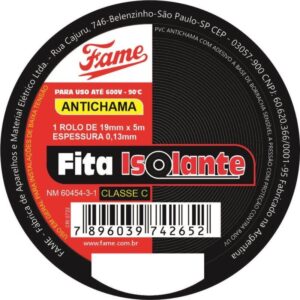 Fita isolante 19mm X 5m sem caixa Fame