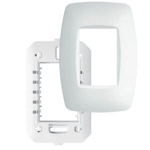 Placa elegance 4x2 com 3 módulos e suporte Fame