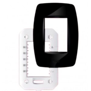 Placa elegance black 4x2 de 3 módulos Fame