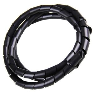 Tudo espiral organizador de fio 3/4 Preto Fame