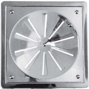 Grelha Quadrada Rotativa 15cm x 15cm Com Caixilho Fabrimar