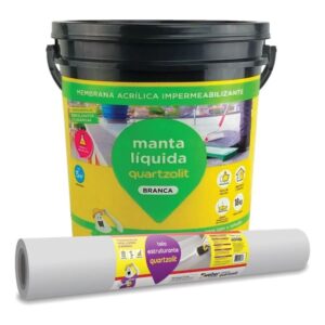 Kit Manta Liquida Quartzolit Balde de 18kg + Tela estruturante