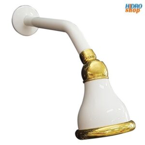 Chuveiro Jolei branco e dourado 1994 Fabrimar