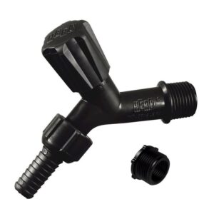 Torneira de Jardim com Adaptador para 3/4" Preta Herc