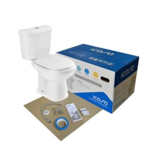 Kit Icasa Sabatine Vaso Acoplado + Acessórios Branco