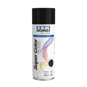 Tinta Spray Tekbond Uso Geral Preto Brilhante 350ml