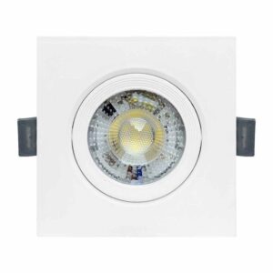 Spot Led Embutir Quadrado 5W Branco Frio 6500k Galaxy