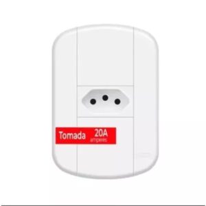 Tomada Fame Blanc 2p + T 20A c/placa 4x2