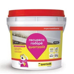 Recupera rodapé Balde 12kg branco Quartzolit