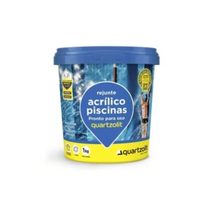 Rejunte Quartzolit acrílico de piscina 1kg azul celeste