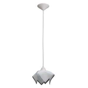 Pendente CM Glass Papoula Branco 1 Lâmpada