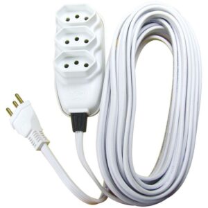 Extensão Ilumi 3 tomadas compacta ( 2p+t ) 3 Mts 10a até 250v Branca