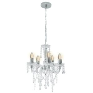 Lustre Startec Mini France 5 Lâmpadas Transparente