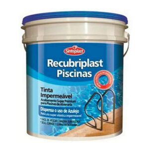 Tinta Impermeabilizante Recubriplast Piscina Azul Lata 10 Litros
