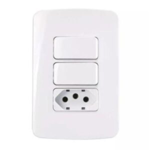 Conjunto Tomada Branco 2P+T 20A 250v 4x2 Margirius Linha B3