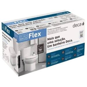 Combo Deca Flex Vaso acoplado + Assento + Conjunto de Fixação Branco