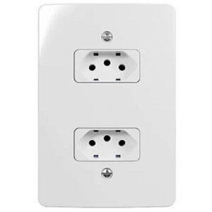 Conjunto Tomada 10A 4x2 Renova Econômica Margirius, Branco