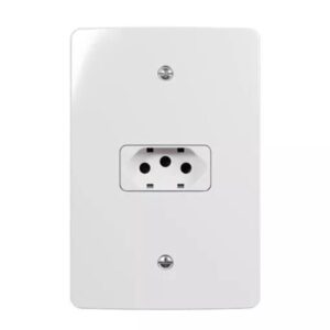 Conjunto 1 Tomada Padrão BR 2P+T 20A-250V 4X2 Branco Margirius
