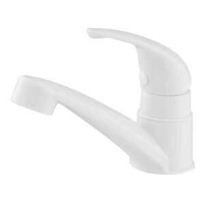 Torneira para Lavatório de Mesa Leão 1040 Slim Fit 1/4 Volta ABS Branca