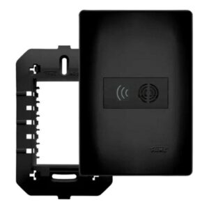 Campainha Sem Fio de Embutir FAME Habitat Black com Placa 4x2