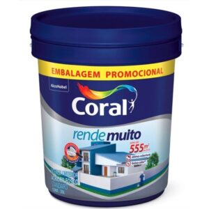 Tinta Acrílica Rende Branco Neve Muito Balde 20 Litros