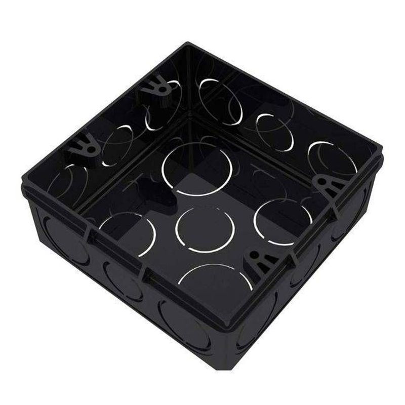 Caixa de Luz 4x4 Alumbra Preta PVC Reforçada 8806