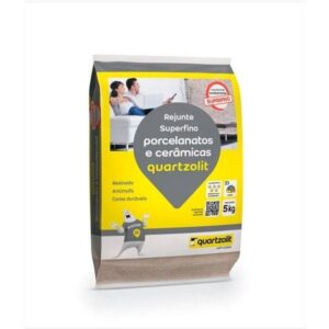 Rejunte Quartzolit Porcelanato 5kg Cinza Platina