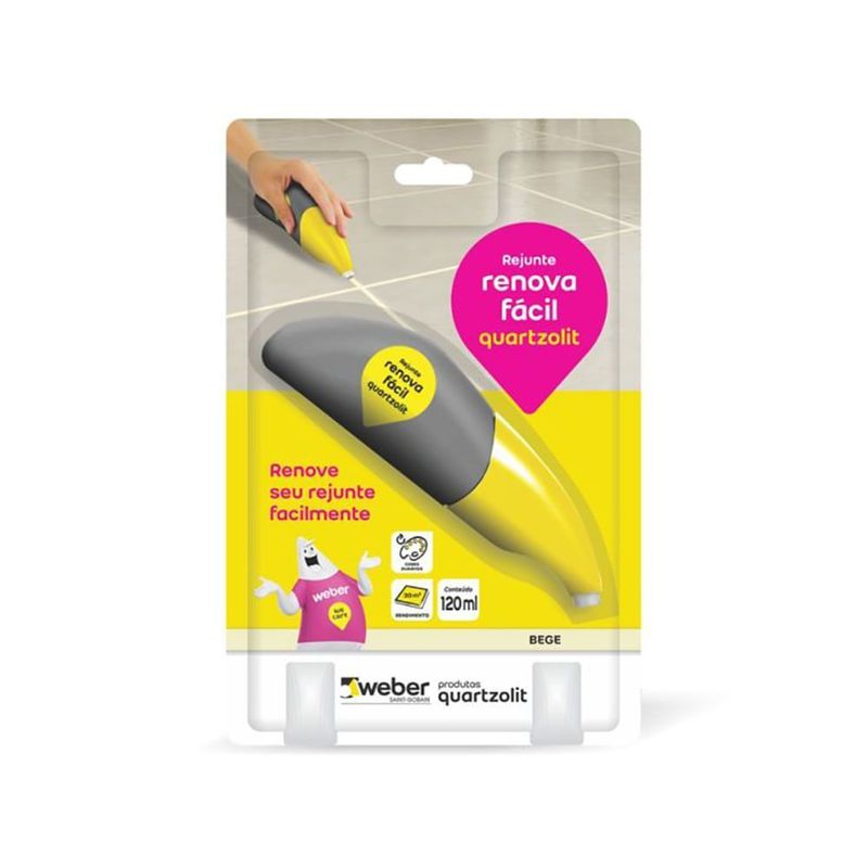 Renovador De Rejunte Renova Fácil Quartzolit 120ml Grafite - Imagem 2