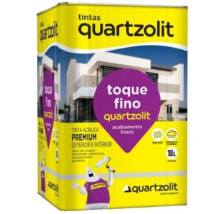 Tinta Quartzolit Acrílica Toque Fino 18 litros Branco Neve