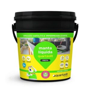 Impermeabilizante Quartzolit Manta Liquida Preta Balde 18 Lts