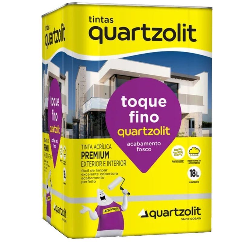 Tinta Quartzolit Acrílica Toque Fino 18 Litros - Areia