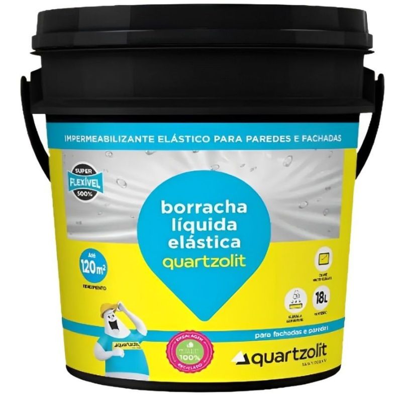 Borracha Liquida Quartzolit Balde com 18kg - Cinza - Imagem 2