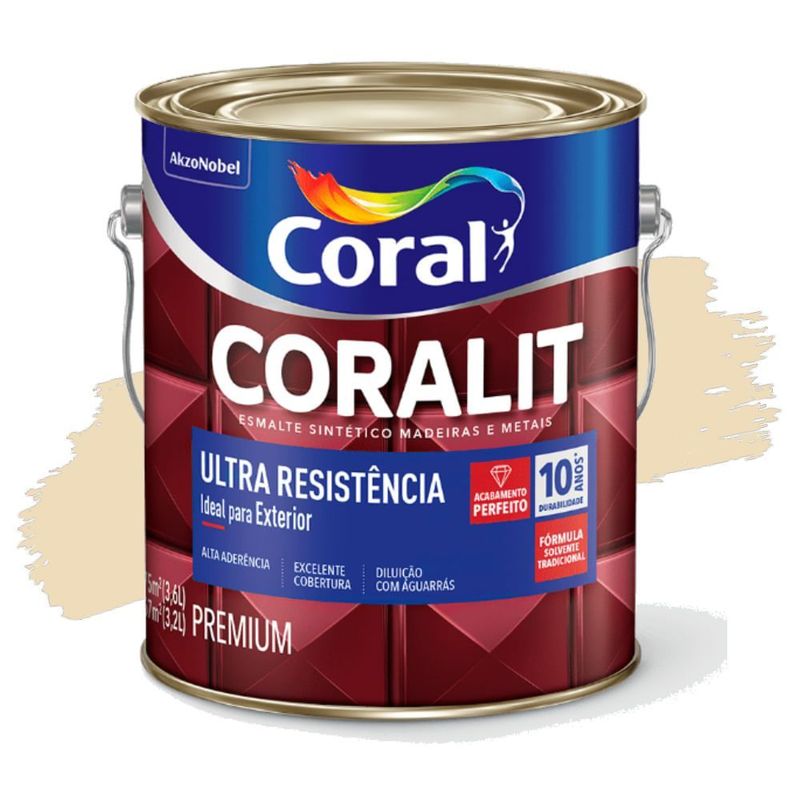 Esmalte Coralit Ultra Resistente 900ml Marfim Coral - Imagem 2